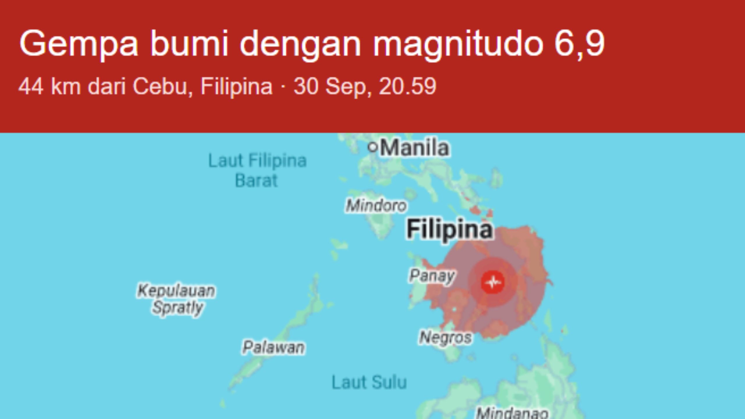 Gempa bumi Filipina tengah. (google)